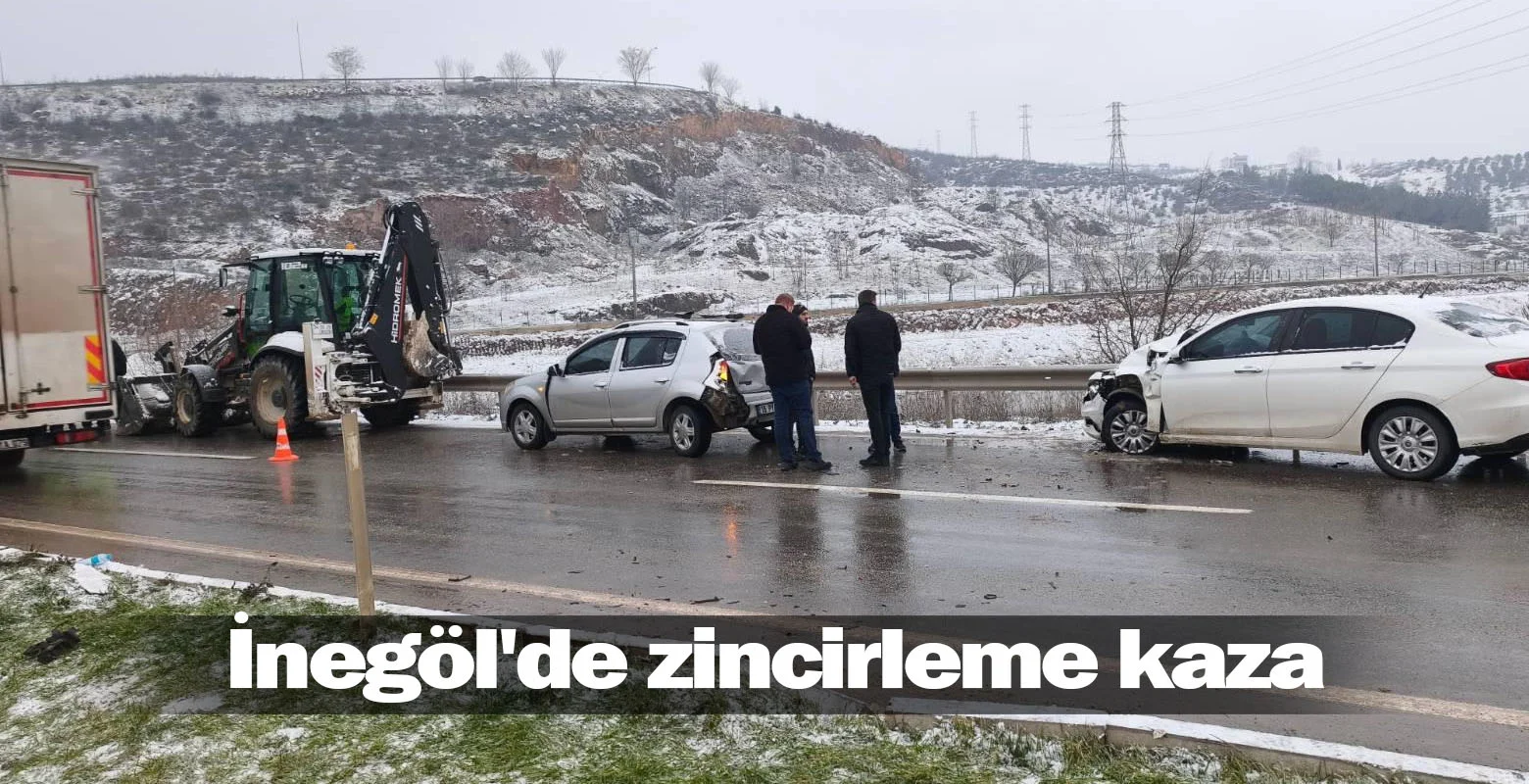 İnegöl'de zincirleme kaza
