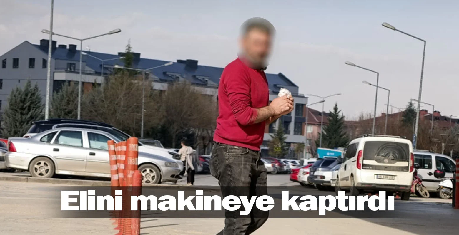 İnegöl'de elini makineye kaptırdı!