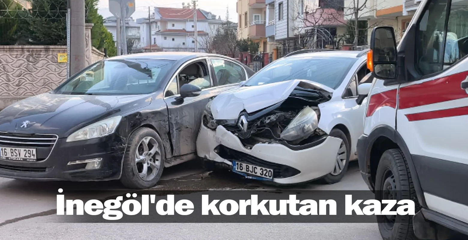 İnegöl'de korkutan kaza