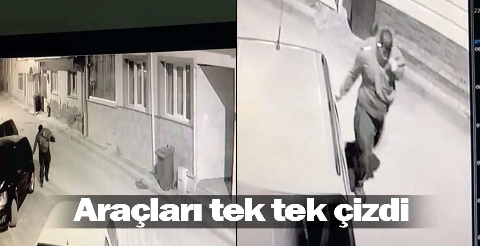 İnegöl'de araçları tek tek çizdi