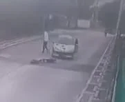 Kaza anı güvenlik kamerasında
