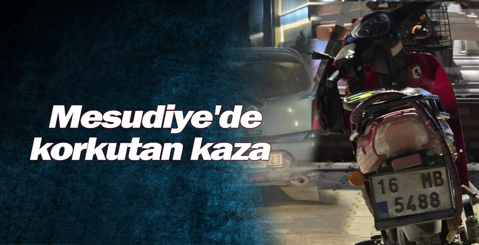 Mesudiye'de korkutan kaza