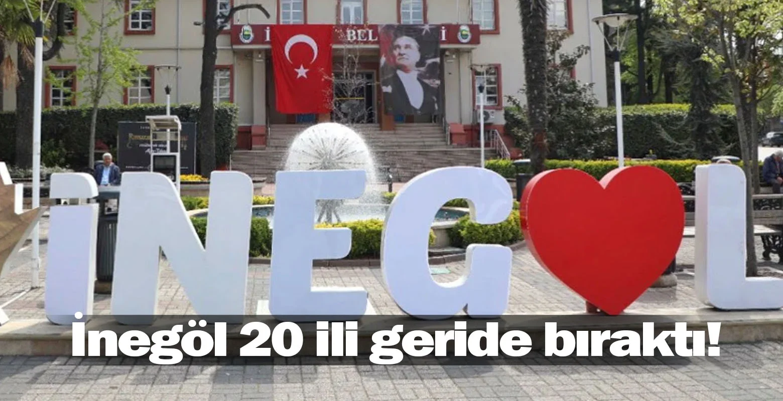 İnegöl 20 ili geride bıraktı!