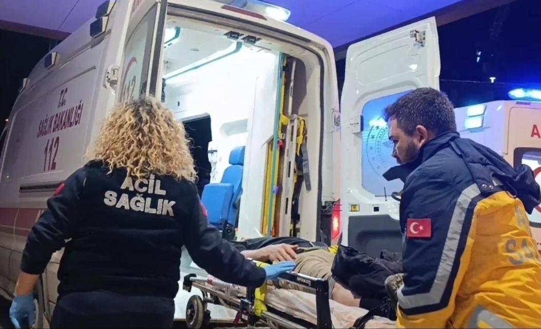 Lastik patlayınca hastanelik oldular