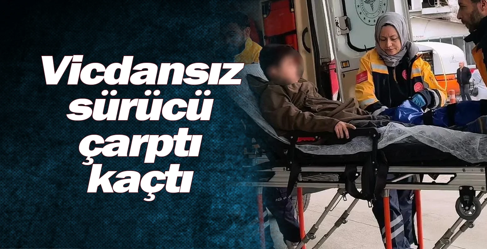 Vicdansız sürücü çarptı kaçtı