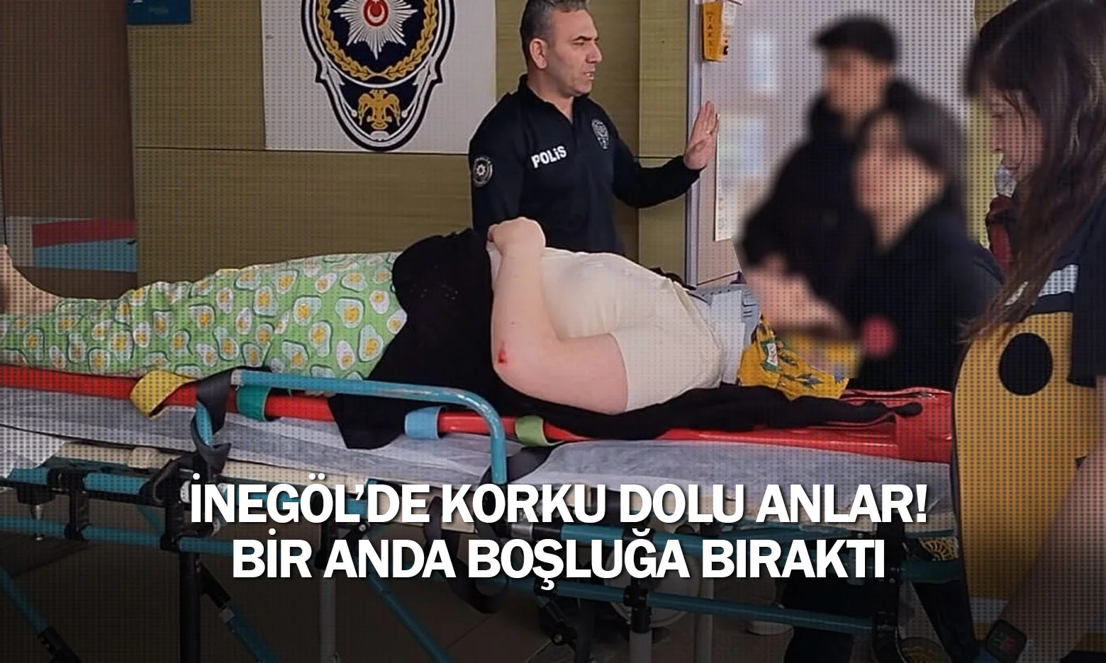 İnegöl'de korku dolu anlar! Bir anda boşluğa bıraktı