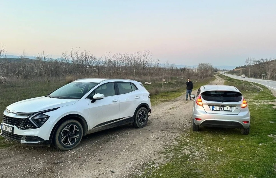 Yenişehir yolunda korkutan kaza!