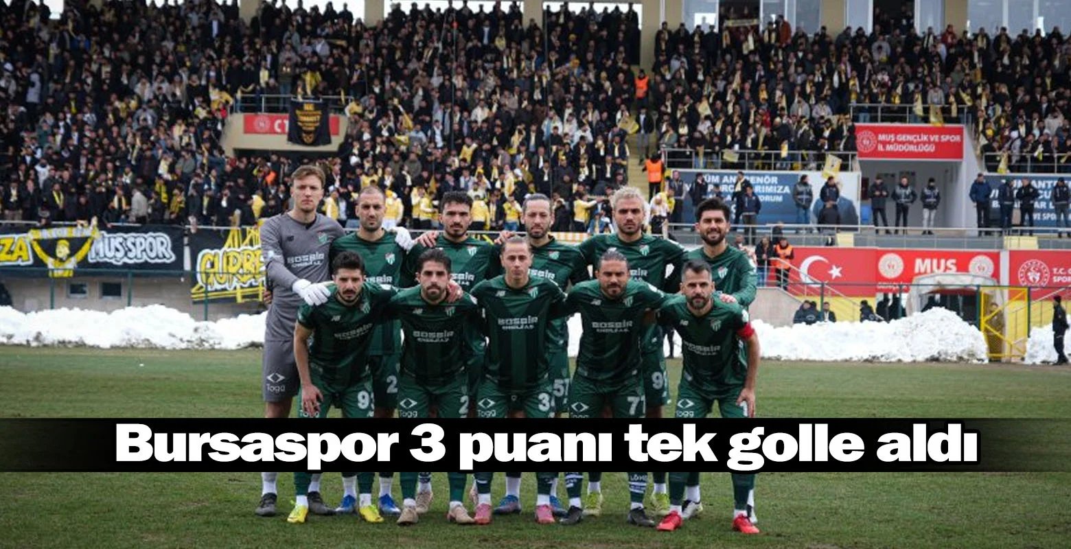 Bursaspor 3 puanı tek golle aldı