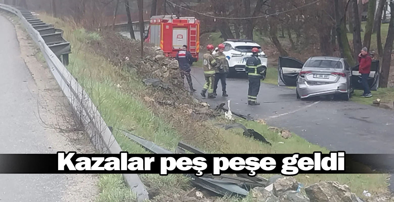 İnegöl'de kazalar peş peşe geldi