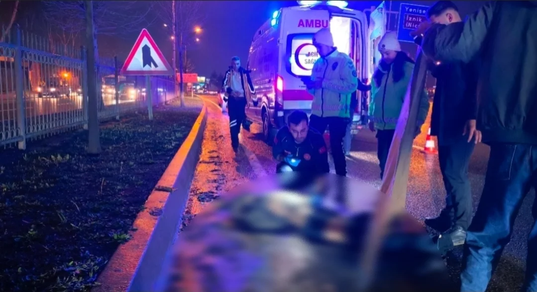 İnegöl'de otomobilin çarptığı yaya hayatını kaybetti