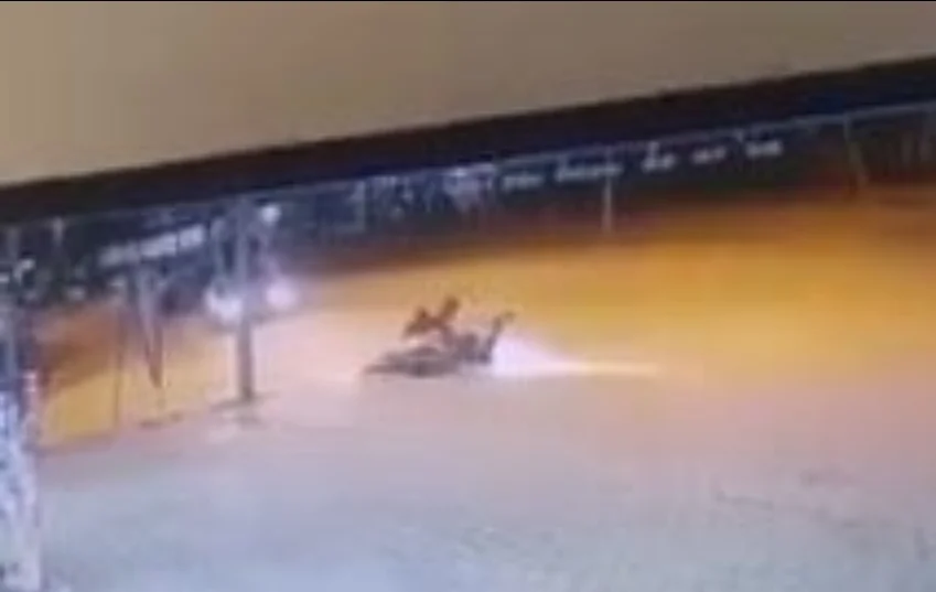 Kaza anı güvenlik kamerasında