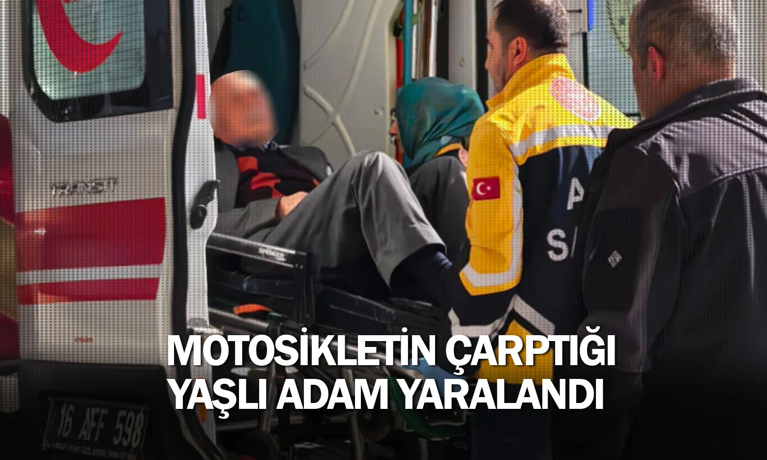 Motosikletin çarptığı yaşlı adam yaralandı