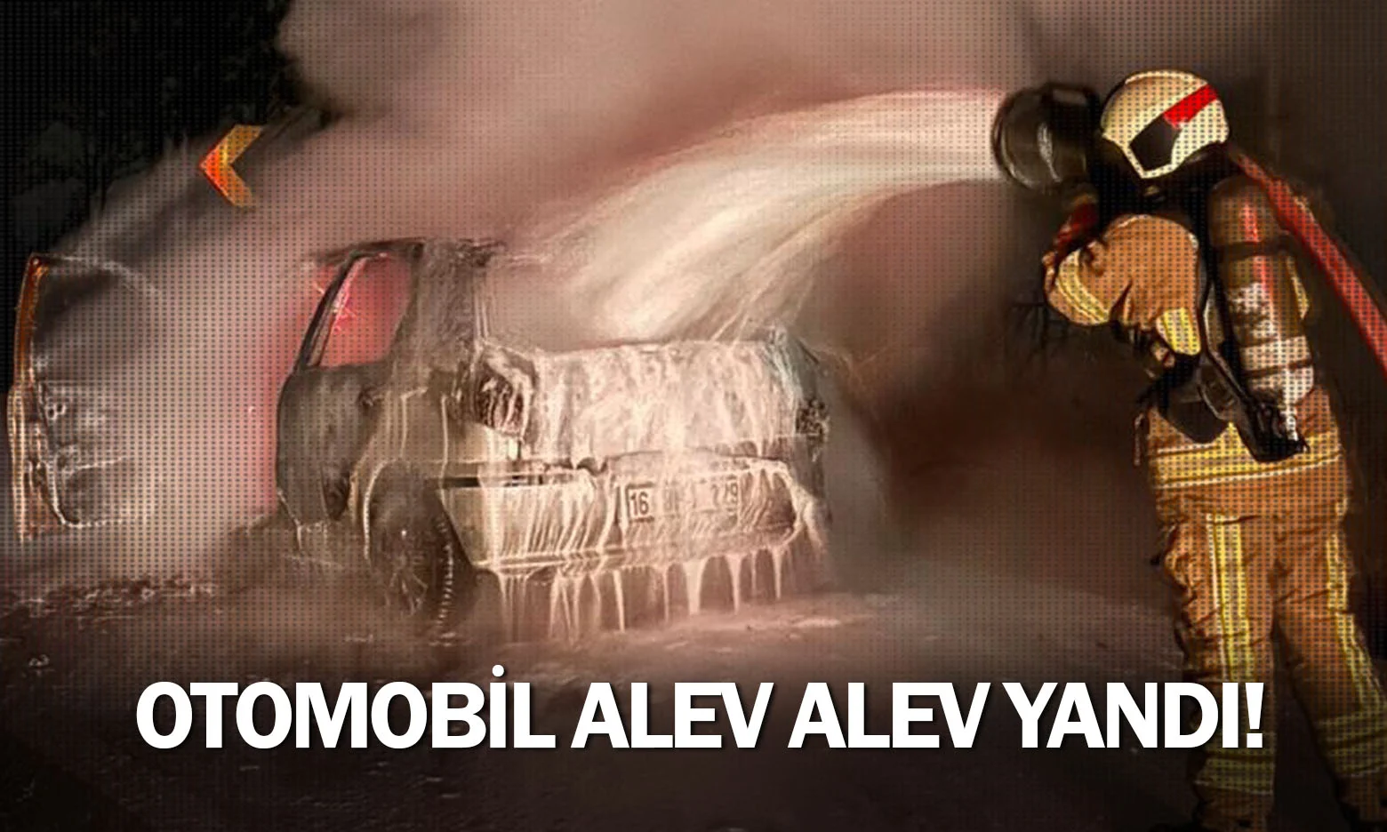 İnegöl'de otomobil alev alev yandı!