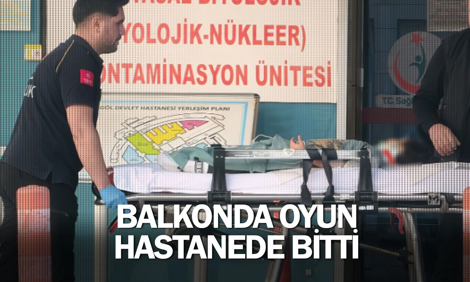 İnegöl'de balkonda oyun hastanede bitti!