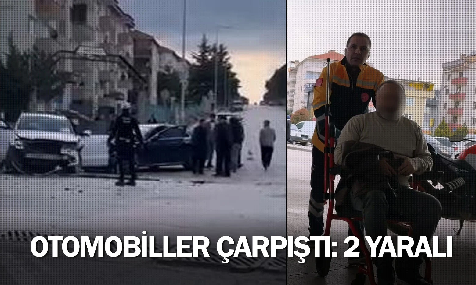 İnegöl'de otomobiller çarpıştı: 2 yaralı