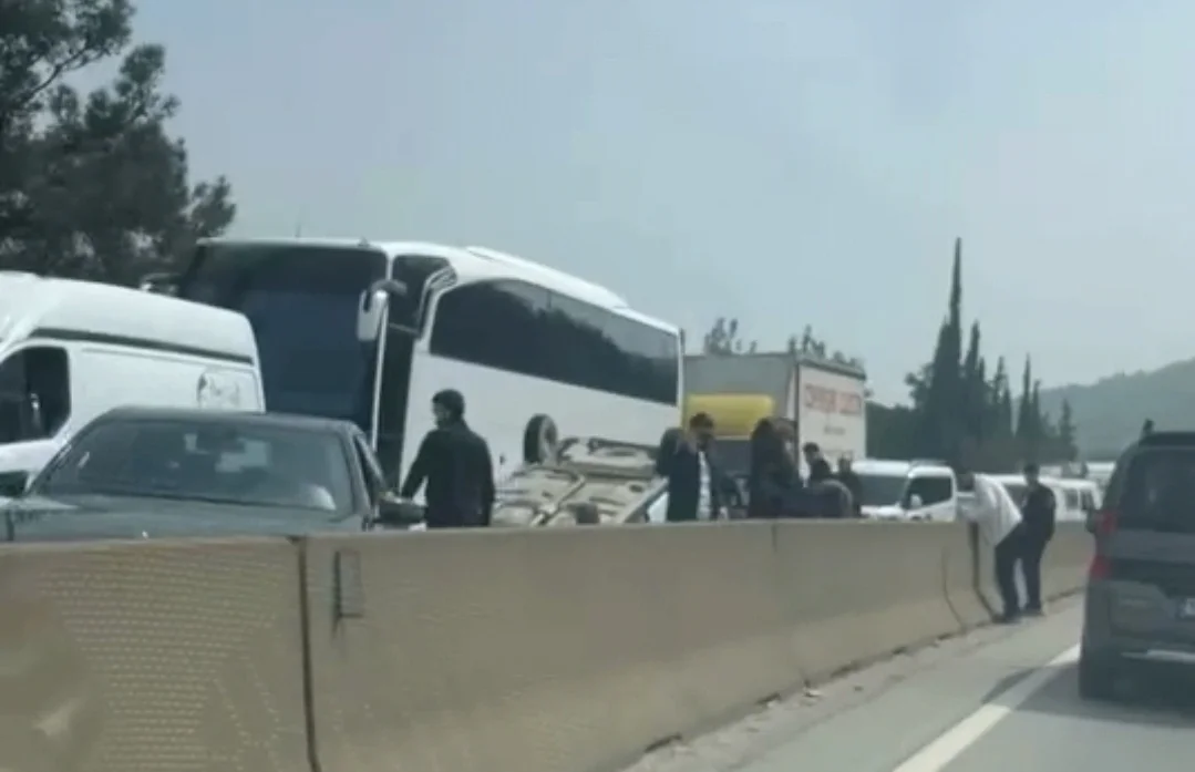 Ümitalan'da korkutan kaza