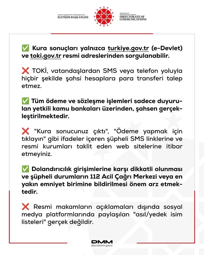 TOKİ dolandırıcılığına dikkat!