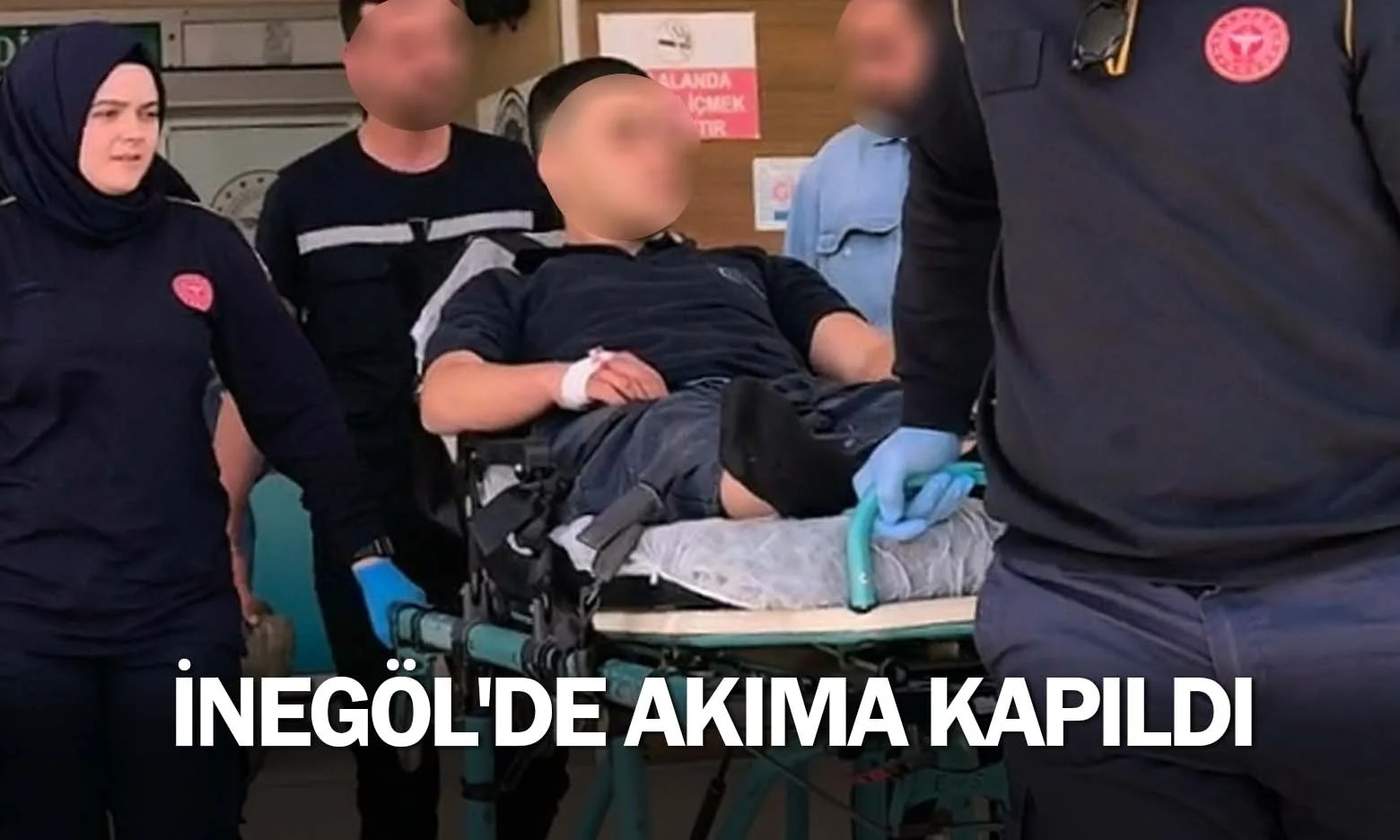İnegöl'de akıma kapıldı
