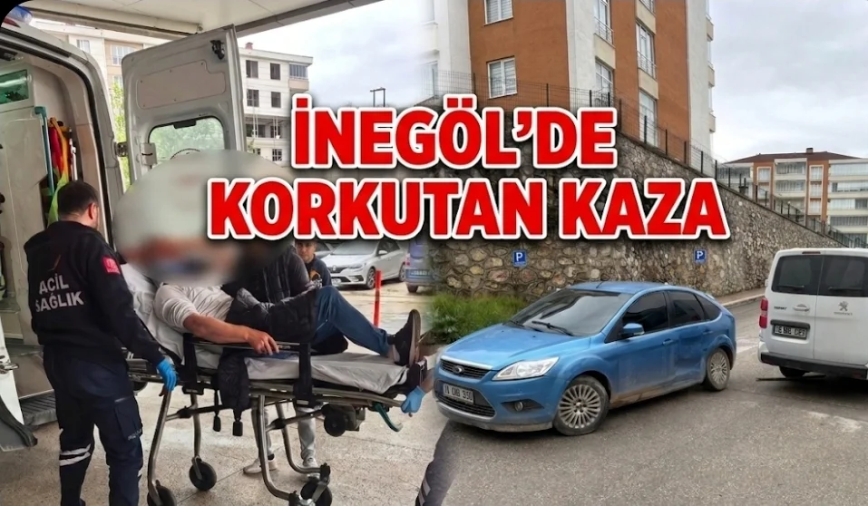 İnegöl'de korkutan kaza