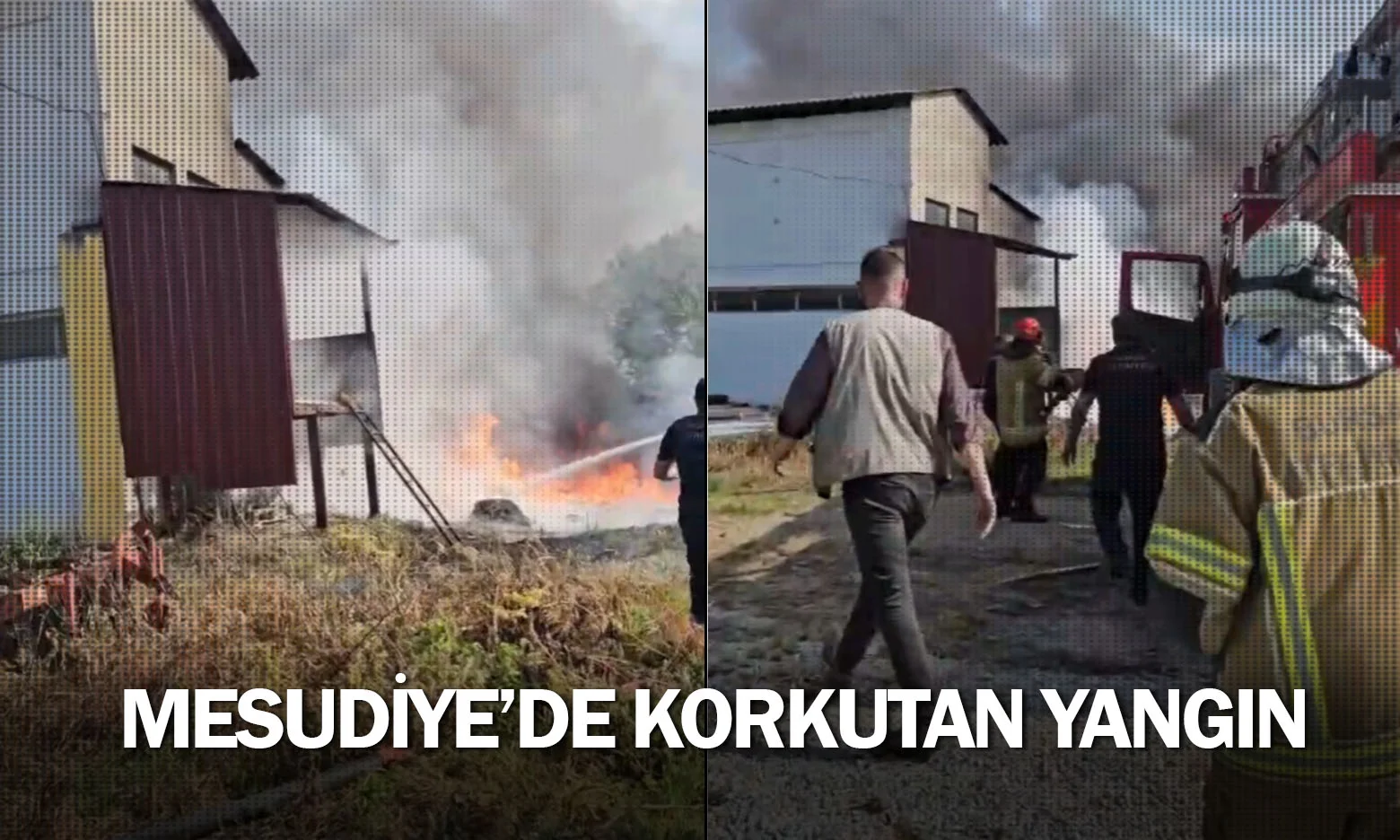 Mesudiye'de korkutan yangın