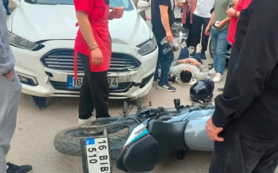 Motosiklet sürücüsü hastanelik oldu