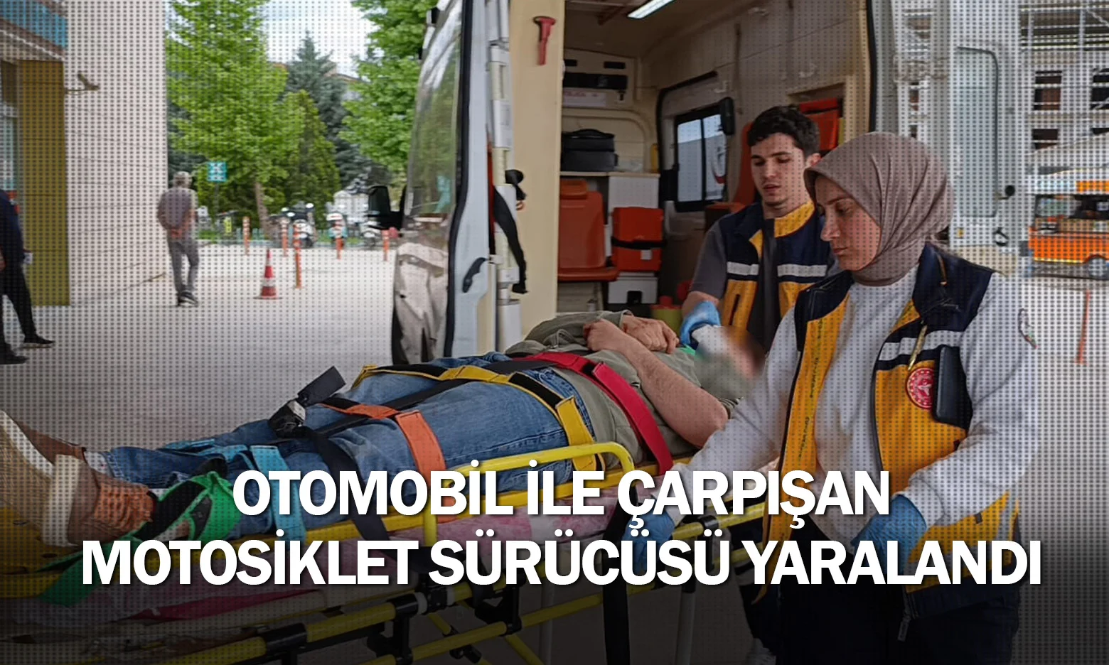 Otomobil ile çarpışan motosiklet sürücüsü yaralandı