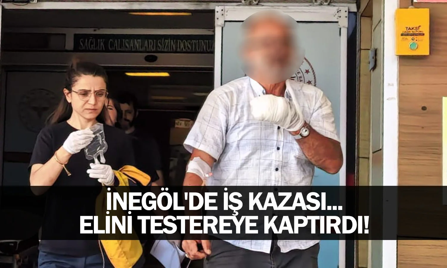 İnegöl'de iş kazası... Elini testereye kaptırdı!