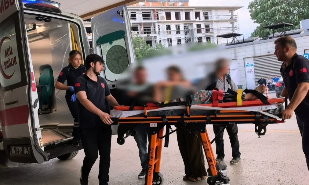 İnegöl'de kiraz toplarken ağaçtan düştü!