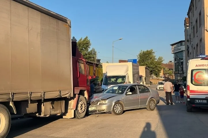 İnegöl'de korkutan kaza!
