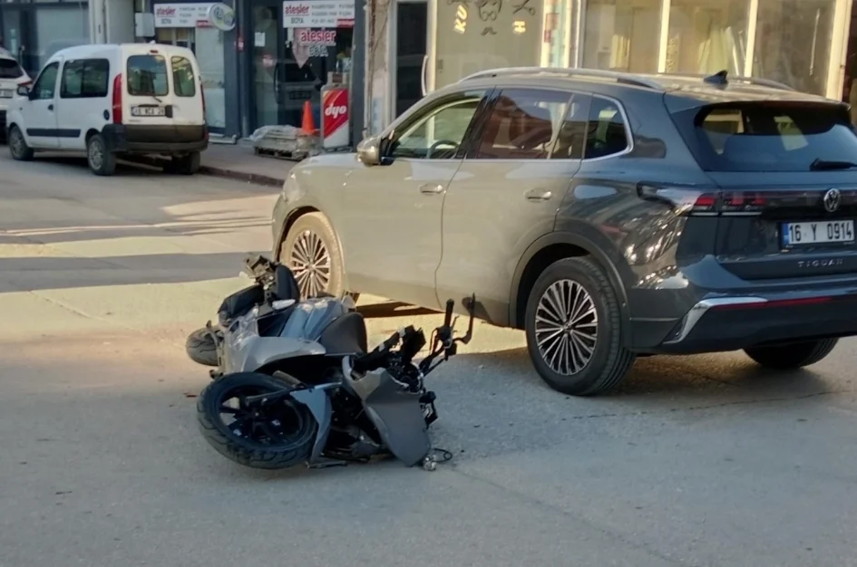 Motosiklet sürücüsü hastanelik oldu!