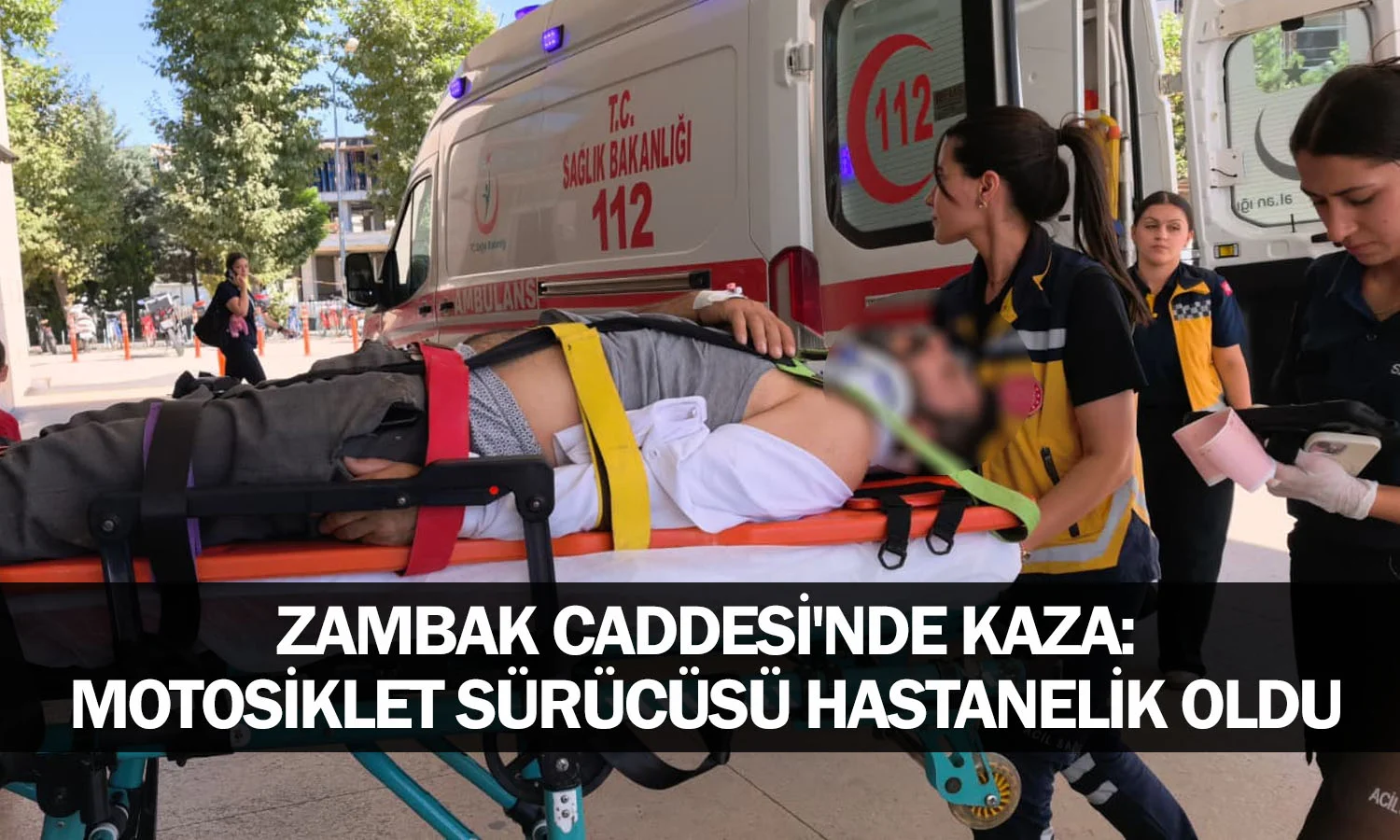 Zambak Caddesi'nde kaza: Motosiklet sürücüsü hastanelik oldu