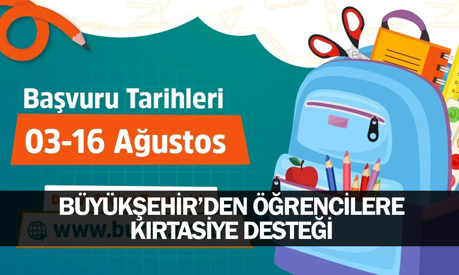 Büyükşehir’den öğrencilere kırtasiye desteği