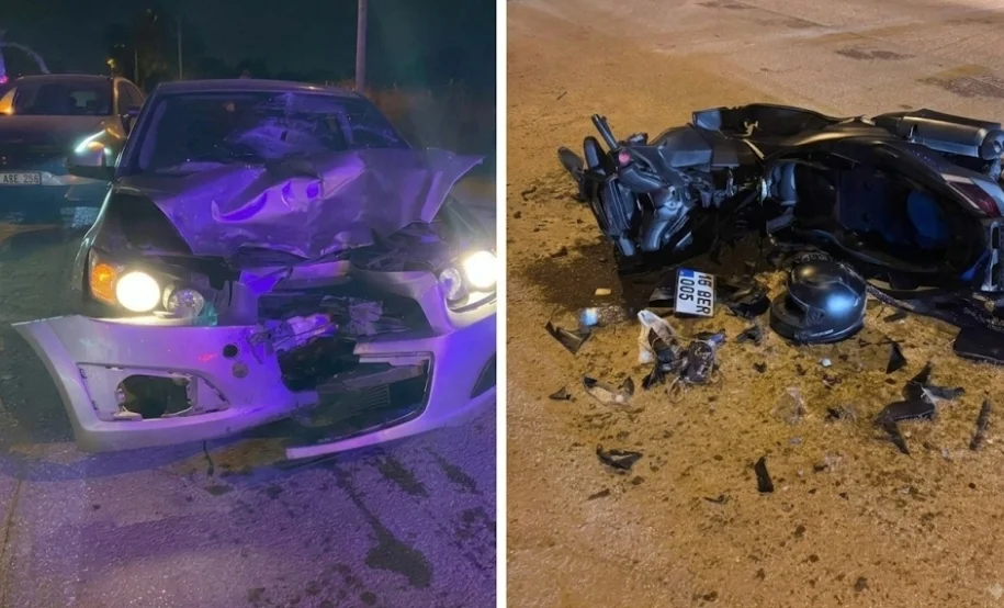 İnegöl'de feci kaza! Motosiklet sürücüsü ...