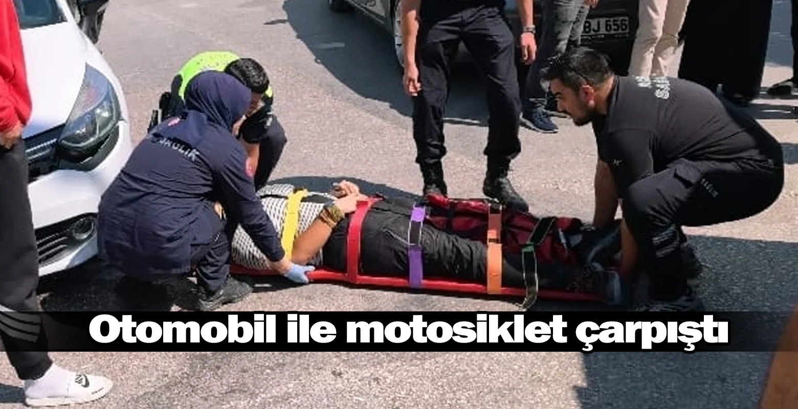 İnegöl'de otomobil ile motosiklet çarpıştı