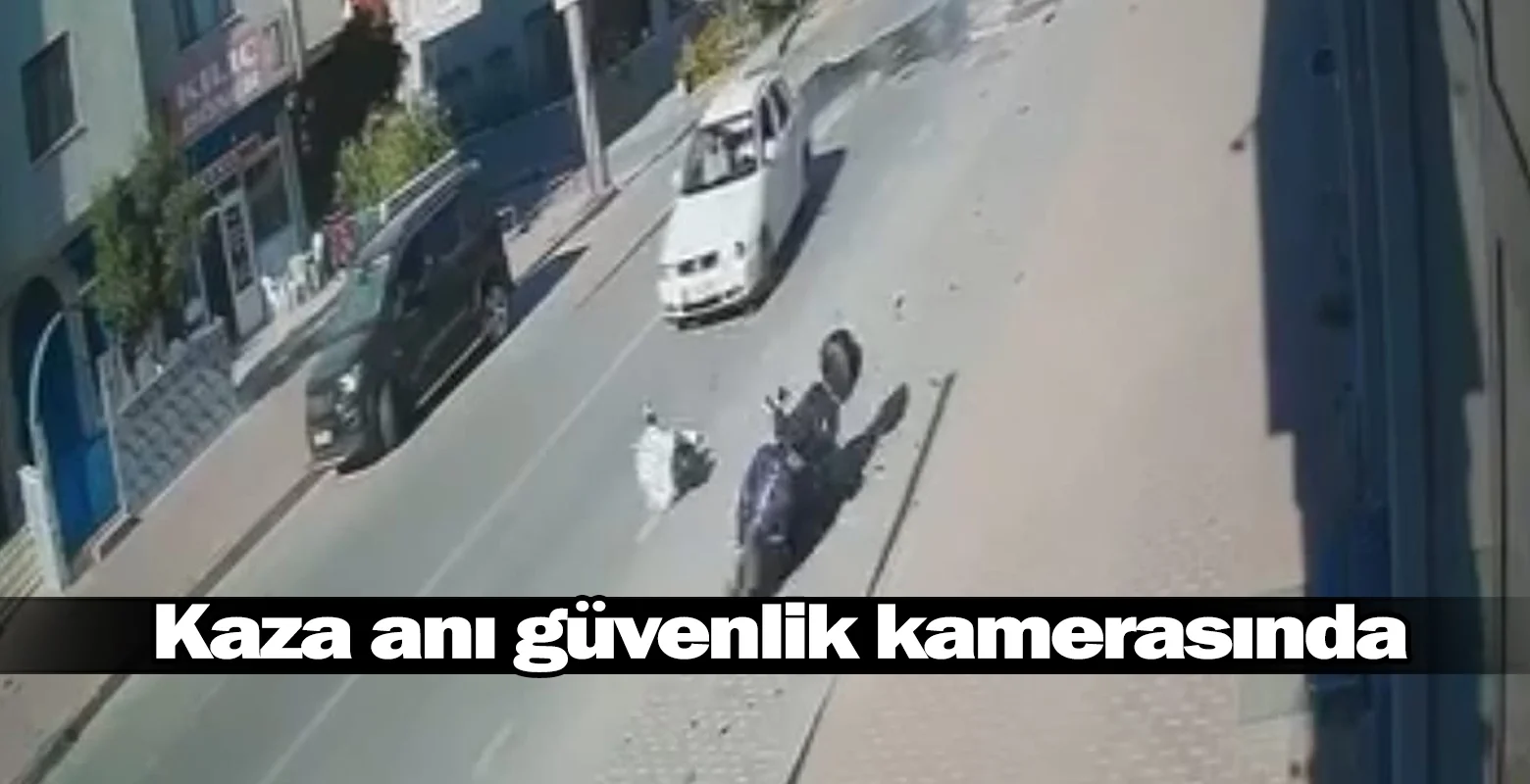 Kaza anı güvenlik kamerasında