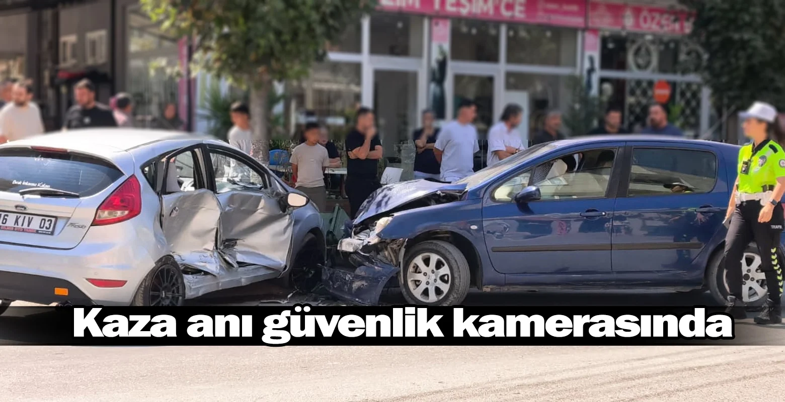 İnegöl'de kaza anı güvenlik kamerasında