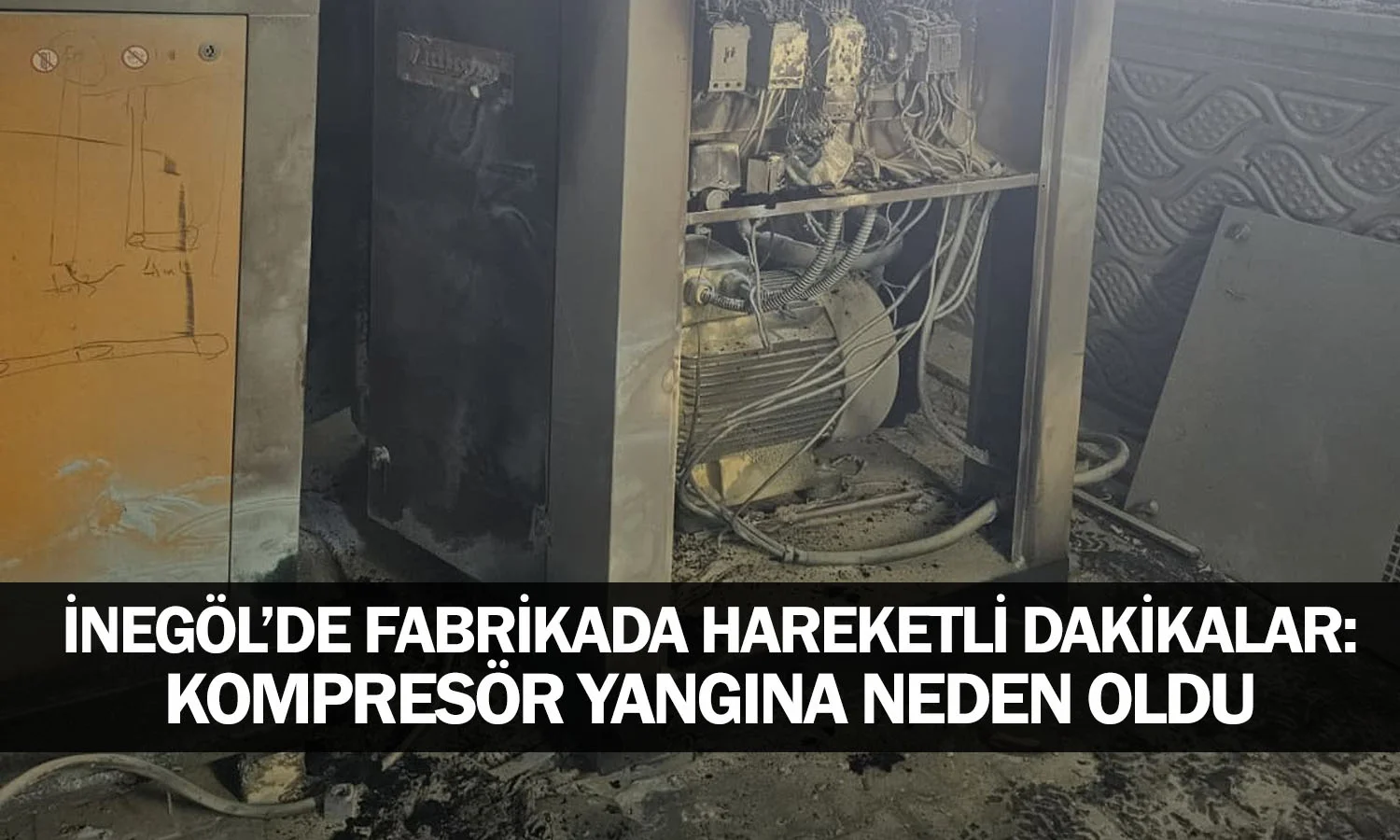 ​İnegöl’de Fabrikada Hareketli Dakikalar: Kompresör Yangına Neden Oldu