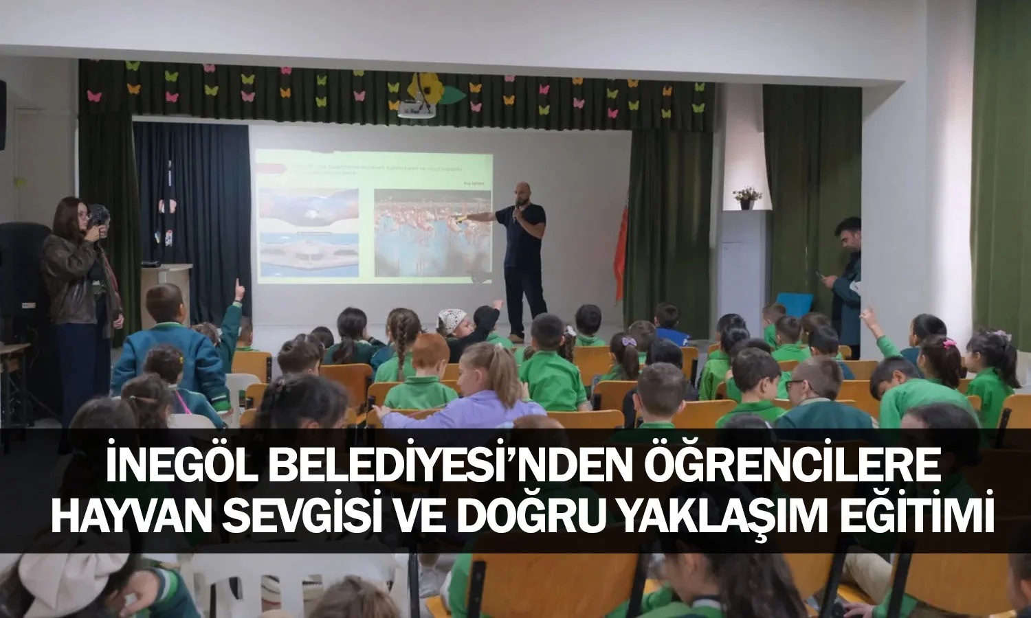İnegöl Belediyesi’nden öğrencilere hayvan sevgisi ve doğru yaklaşım eğitimi