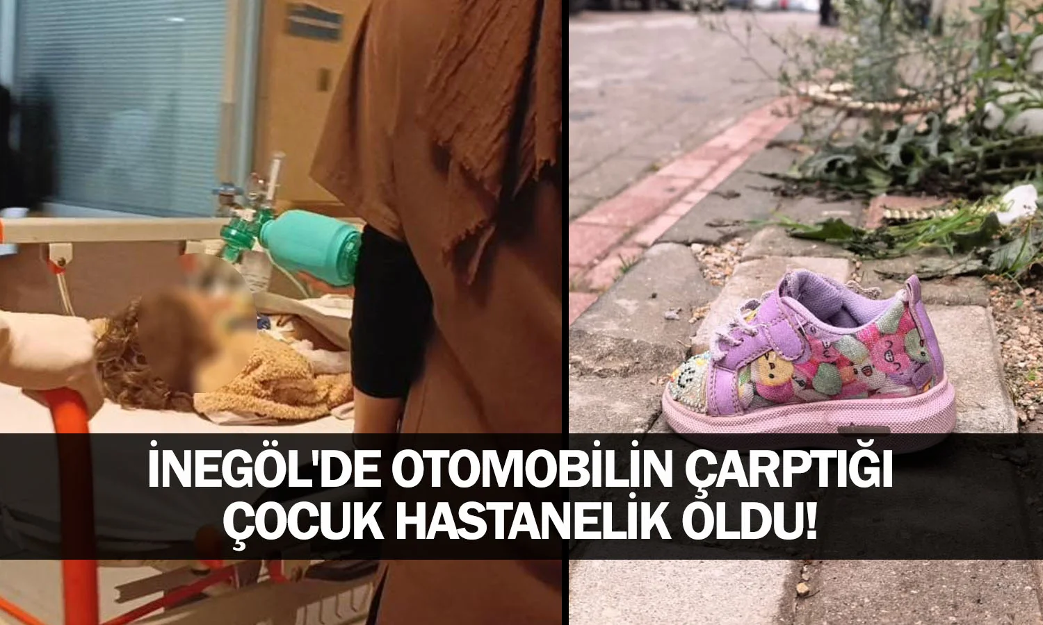 İnegöl'de otomobilin çarptığı çocuk hastanelik oldu!
