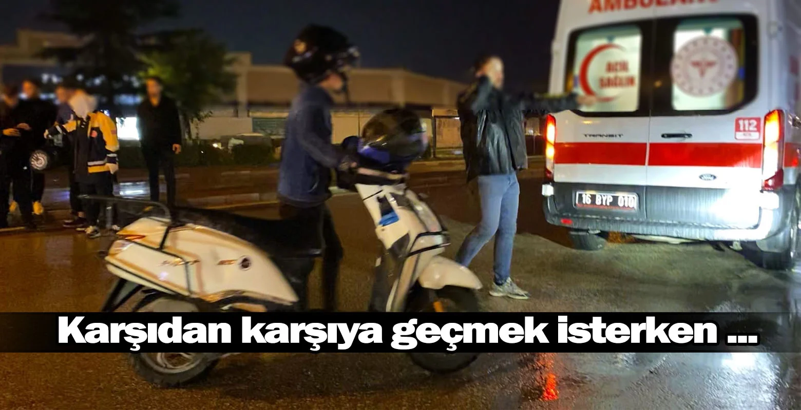 Karşıdan karşıya geçmek isterken ...