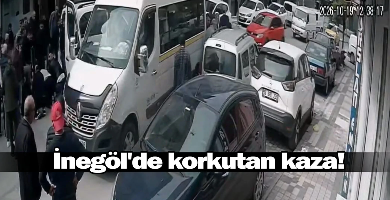 İnegöl'de korkutan kaza!