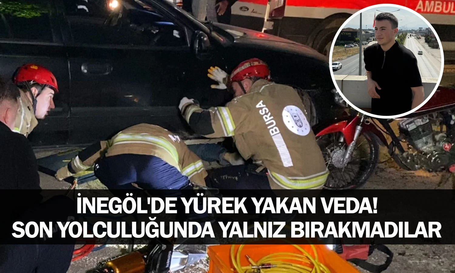 İnegöl'de yürek yakan veda! Son yolculuğunda yalnız bırakmadılar